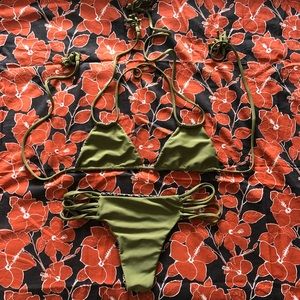 Acacia Swimwear green two piece